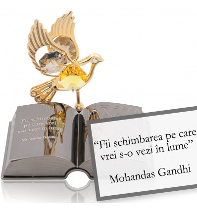 Ghandi-despre schimbare-Citat motivational Swarovski