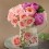 Aranjament floral cu trandafiri - "A Cup of Romance"