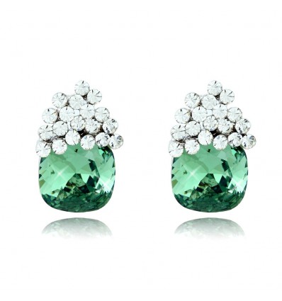 Cercei cu cristale Swarovski - PARURE Milano - "Sweet Green"