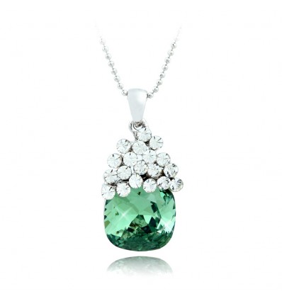 Colier cu cristale Swarovski - PARURE Milano - "Sweet Green"