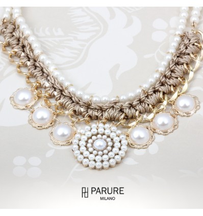 Colier statement cu perle - PARURE Milano