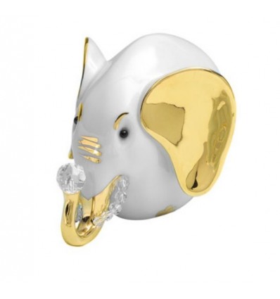 Elefant din portelan de Limoges cu cristale Swarovski