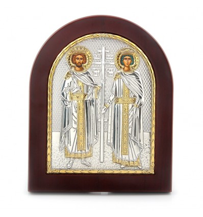 Icoana din argint cu Sfintii Constantin si Elena