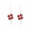 Cercei din argint "Lucky Red"