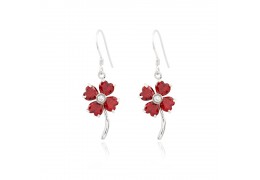 Cercei din argint "Lucky Red"