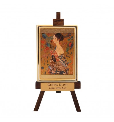 Sevalet "Doamna cu evantaiul" Klimt - foita de aur 23kt