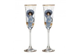 Set de 2 pahare de sampanie "Emilie Floge" Gustav Klimt - Goebel