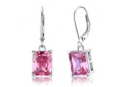 Cercei din argint 925 "Pink Simulated Sapphire"