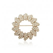 Brosa cu cristale Swarovki placata cu aur 18K "Crystal Sway"