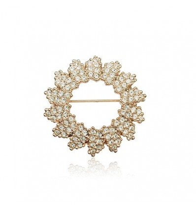 Brosa cu cristale Swarovki placata cu aur 18K "Crystal Sway"