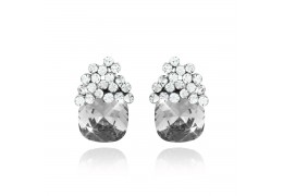 Cercei cu cristale Swarovski - PARURE Milano - "Sweet Grey"