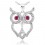 Colier din argint Wise Diamond Owl
