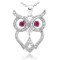 Colier din argint  Wise Diamond Owl