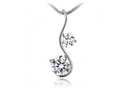 Colier din argint cu cristale cubic zirconia Gentle Crystals