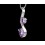 Colier din argint cu cristale violet cubic zirconia Gentle Crystals