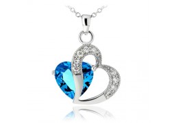 Colier din argint Blue Diamond In Love