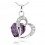 Colier din argint cu cristale cubic zirconia Love in colors