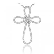 Colier Fine Luxury Silver Cross Argint 925