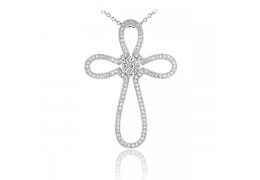 Colier Fine Luxury Silver Cross Argint 925