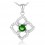 Colier Lucky Clover Emerald Silver 925