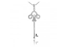 Colier din argint Diamond Baroque Key