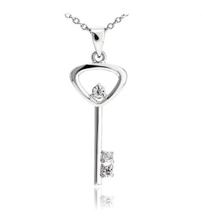 Colier din argint Treasure Diamond Key