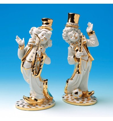 Clovni din portelan de Limoges cu cristale Swarovski
