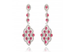 Cercei cu cristale Swarovski - "Oscar Pink" - PARURE MILANO