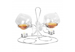 Incalzitor de Cognac Dublu placat cu Argint 925 by Chinelli