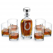 Sticla de whisky si Set de 6 pahare Cavalli by Chinelli