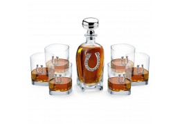 Sticla de whisky si Set de 6 pahare Cavalli by Chinelli