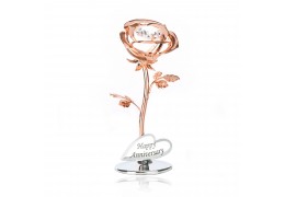 Trandafir cu cristale Swarovski - Happy Anniversary