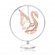 "Pink swan" Lebada aur roz si cristale Swarovski