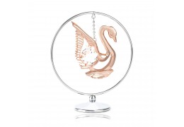 "Pink swan" Lebada aur roz si cristale Swarovski