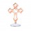 Cross - cruciulita aur roz cu Swarovski Elements