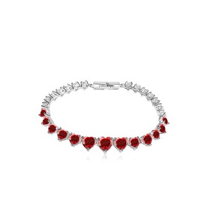 Bratara cu cristale Swarovski "Red Diamond Heart"