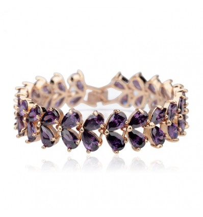 Bratara cu cristale Swarovski "Purple Brightness"