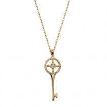 Colier cu cristale  "Key to her heart"