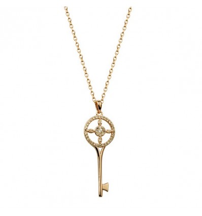 Colier cu cristale  "Key to her heart"