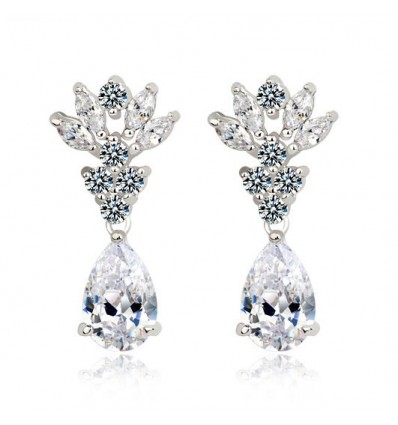 Cercei candelabru cu cristale "Royal Diamonds"