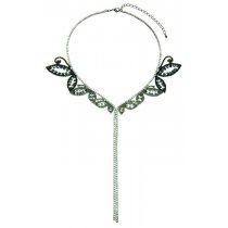 Colier cu cristale Swarovski placat cu rodiu