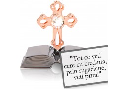 Cruciulita cu Swarovski Povestea Bibliei - "Tot ce veti cere cu credinta, prin rugaciune, veti primi. (Matei 21:22)"