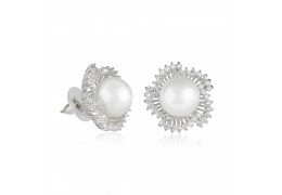 Cercei cu perle si cristale - "Luxurious Pearls"