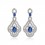 Cercei cu cristale "Blue Fantasy"