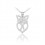 Colier din argint cu cristale "Brilliant Owl"