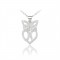 Colier din argint cu cristale "Brilliant Owl"