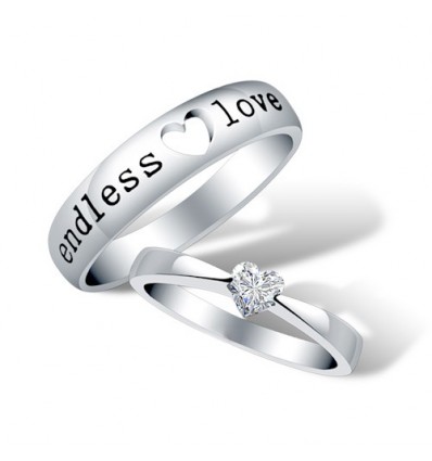 Inele din argint pentru indragostiti  "Endless Love"