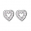 Cercei cu cristale cubic zirconia "Silver Heart"