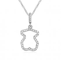 The Teddy Charm Crystal Necklace