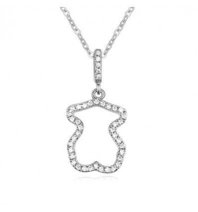 The Teddy Charm Crystal Necklace